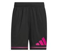 adidas Uomo Basketball Badge of Sport Short, Black/Shock Pink, S 7 inch