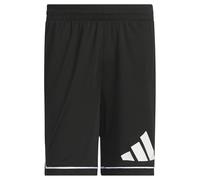 adidas Uomo Basketball Badge of Sport Short, Black/White, XL 5 inch