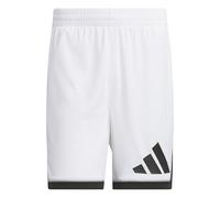 adidas Uomo Basketball Badge of Sport Short, White/Black, XXL 5 inch