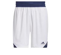 adidas Uomo Basketball Icon Squad Short Aeroready, White/Team Navy, XXL