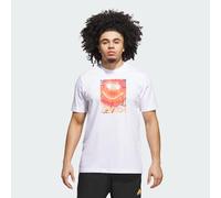 Adidas Uomo Basketball is Happiness Graphic T-Shirt, White, XXL
