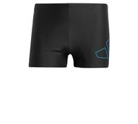 adidas Uomo Big Bars Swim Boxers, Black/Bright Royal, M
