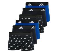 Adidas Uomo Boxer, Confezione Da 6 - Trunks, Active Flex Cotone, Logo