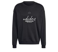 adidas Uomo Brand Love French Terry Sweatshirt, Black, S