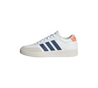 adidas Uomo BREAKNET 3.0 Shoes, Ftwr White/Dusky Petrol/Lucid Orange, 40 EU