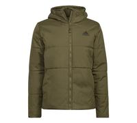adidas Uomo BSC 3-Stripes Hooded Insulated Jacket, Focus Olive, M