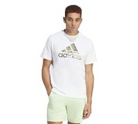 adidas Uomo Camo Badge of Sport Graphic Tee, White, M
