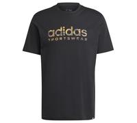 Adidas Uomo Camo Linear Graphic Tee, Black, S
