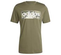 adidas Uomo Camo Linear Graphic Tee, Olive Strata, L