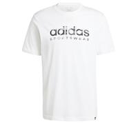 adidas Uomo Camo Linear Graphic Tee, White/Grey, M Tall