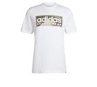 adidas Uomo Camo Linear Graphic Tee, White, XXL