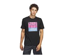 adidas Uomo Chain Net Basketball Graphic Tee, Black, S