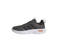 adidas Uomo Cloudfoam Flex Elastic Laces Shoes, Charcoal/Core Black/Pure Orange, 45 1/3 EU