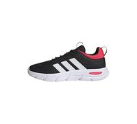 adidas Uomo Cloudfoam Flex Elastic Laces Shoes, Core Black/Ftwr White/Lucid Red, 40 2/3 EU
