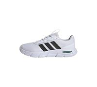 adidas Uomo Cloudfoam Flex Laces Shoes, Ftwr White/Core Black/Court Green, 44 EU