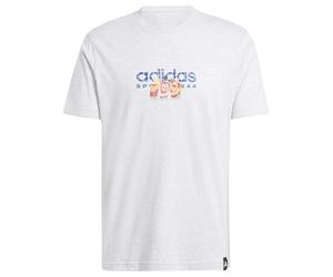 Adidas Uomo Codes Linear Graphic Tee, Light Grey Heather, XL