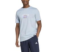 adidas Uomo Codes Linear Graphic Tee, Wonder Blue, L