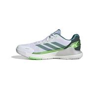 Adidas Uomo Crazyquick Lightstrike Padel Shoes, Cloud White/Aurora Ivy/Lime Burst, 45 1/3 EU