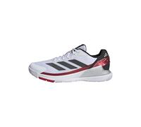 Adidas Uomo Crazyquick Lightstrike Padel Shoes, Cloud White/Core Black/Lucid Red, 37 1/3 EU
