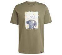 adidas Uomo Doodle Graphic Tee, Olive Strata, XL