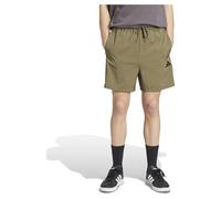adidas Uomo Essential Three Stripes Chelsea Base Short, Olive Strata/Black, M