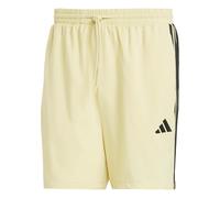 Adidas Uomo Essential Three Stripes Chelsea Base Short, Powder Yellow/Black, L