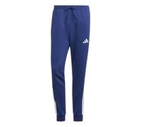 adidas Uomo Essential Three Stripes Fleece Pant, Dark Blue/White, M