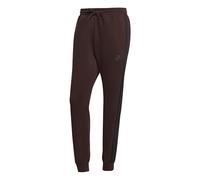 adidas Uomo Essential Three Stripes Fleece Pant, Shadow Brown/Black, M