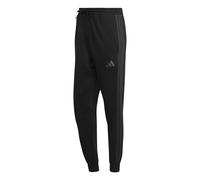 adidas Uomo Essential Three Stripes Fleece Pants, Black/Carbon, M