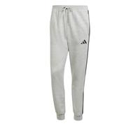 adidas Uomo Essential Three Stripes Fleece Pants, Medium Grey Heather/Black, S