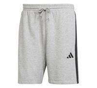 adidas Uomo Essential Three Stripes French Terry Short, Medium Grey Heather/Black, XL Tall