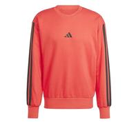 adidas Uomo Essential Three Stripes French Terry Sweatshirt, Pure Ruby/Black, S