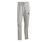 adidas Uomo Essential Three Stripes Single Jersey Pant, Medium Grey Heather/Black, XXL