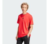 adidas Uomo Essential Three Stripes Single Jersey Tee, Pure Ruby/Black, S