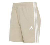 adidas Uomo Essentials 3-Stripes Single Jersey Shorts, Khaki Three/White, M