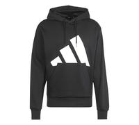 adidas Uomo Essentials Big Logo Fleece Hoodie, Black/White, XXL
