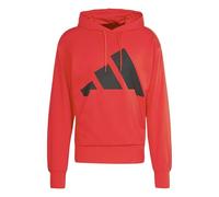 Adidas Felpa con cappuccio Essentials Big Logo in French Terry Rosso/Nero XL