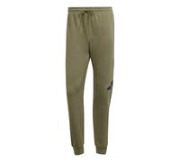 adidas Uomo Essentials Big Logo French Terry Pant, Olive Strata/Black, S