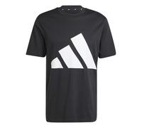 adidas Uomo Essentials Big Logo Single Jersey Shirt, Black/White, XS