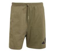 adidas Uomo Essentials Big Logo Single Jersey Short, Olive Strata/Black, M