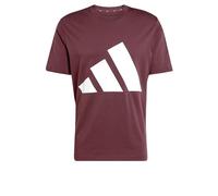 adidas Uomo Essentials Big Logo Single Jersey Tee, Aurora Ruby/White, XL
