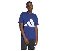 adidas Uomo Essentials Big Logo Single Jersey Tee, Dark Blue/White, S