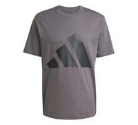 adidas Uomo Essentials Big Logo Single Jersey Tee, Grey Strata/Black, M