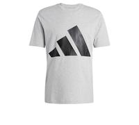 adidas Uomo Essentials Big Logo Single Jersey Tee, Medium Grey Heather/Black, M