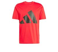 adidas Uomo Essentials Big Logo Single Jersey Tee, Pure Ruby/Black, XL