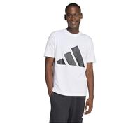adidas Uomo Essentials Big Logo Single Jersey Tee, White/Black, L
