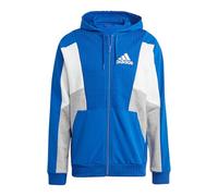 adidas Uomo Essentials Colorblock Full-Zip Hoodie, Royal Blue/Medium Grey Heather, S