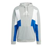 adidas Uomo Essentials Colorblock Hoodie, Medium Grey Heather/Royal Blue, S