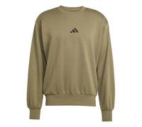 adidas Uomo Essentials FEELCOZY Fleece Sweatshirt, Olive Strata/Black, XXL