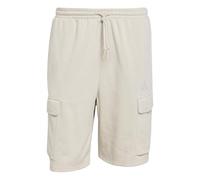 adidas Uomo Essentials FEELCOZY French Terry Cargo Short, Wonder Alumina/White, XL